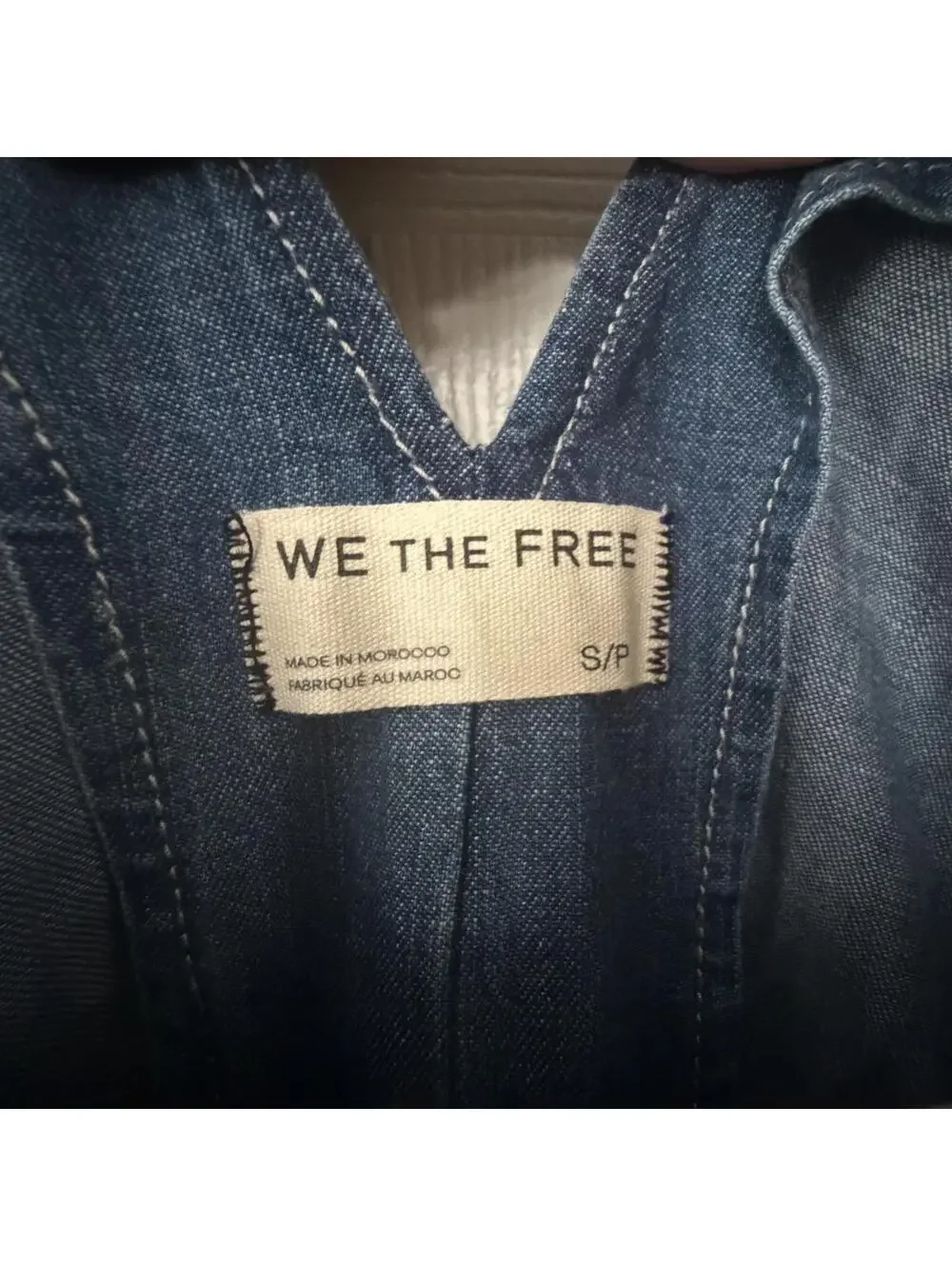 NWT Free People Clara Denim Jumpsuit with Open Back and Wide Legs size S